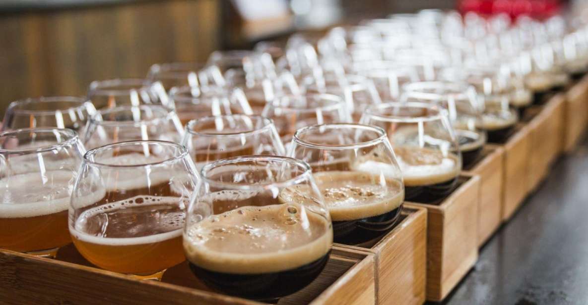 Boston: guided craft brewery tour with a snack experience breakdown