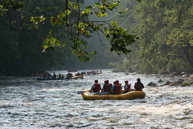 Upper pigeon river whitewater rafting starting point and transportation