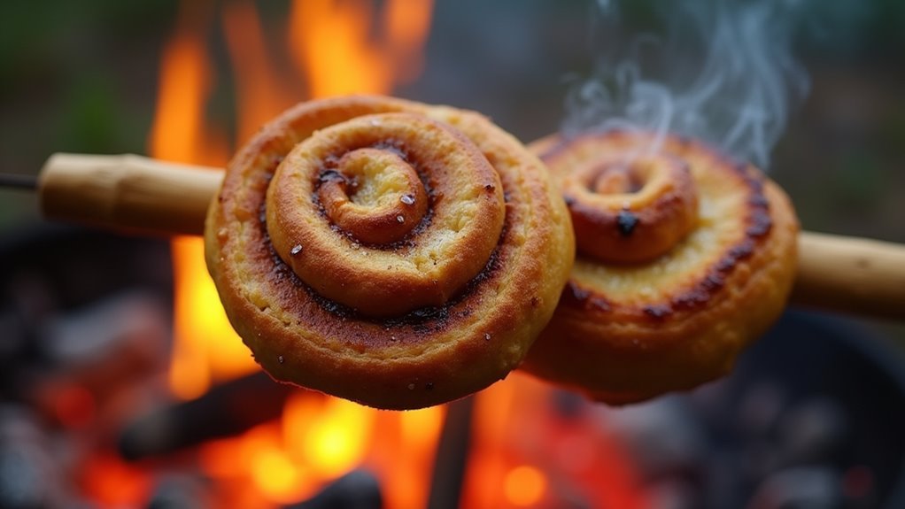 campfire cinnamon roll twists