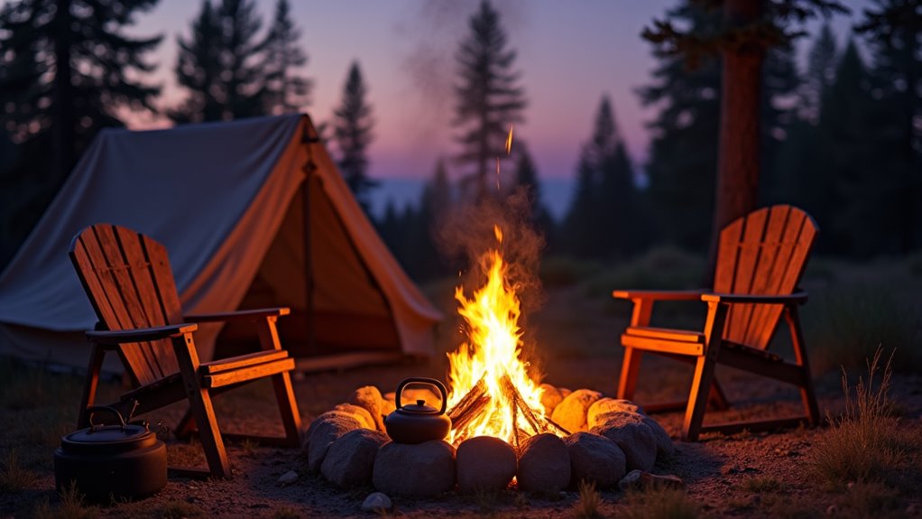 campfire enhances camping experience