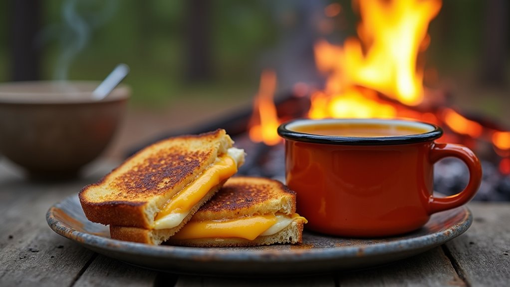 campfire grilled cheese soup