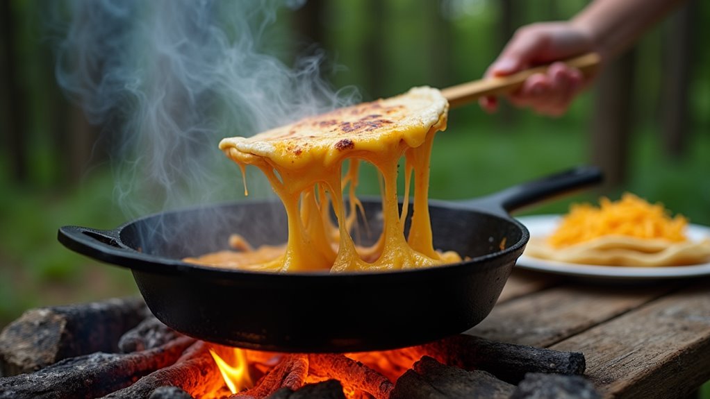 campfire quesadilla cooking tips
