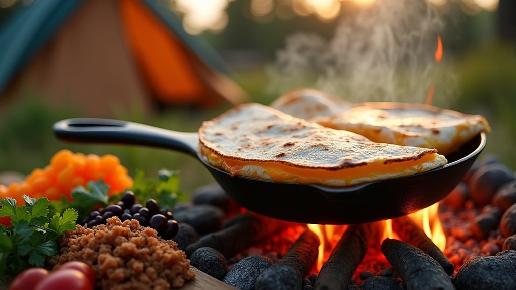 campfire quesadillas customizable comfort