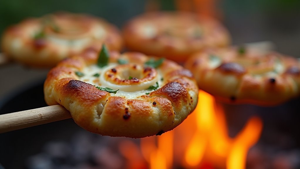 campfire spiral pizza