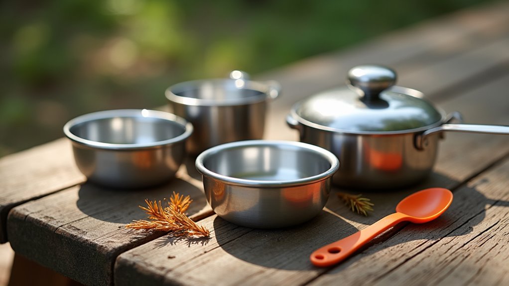 compact camping cookware set