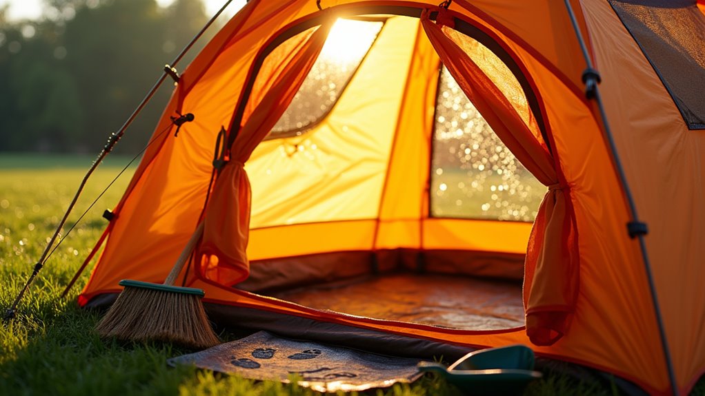 daily tent cleaning habits