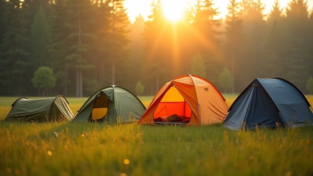 diverse camping tent options