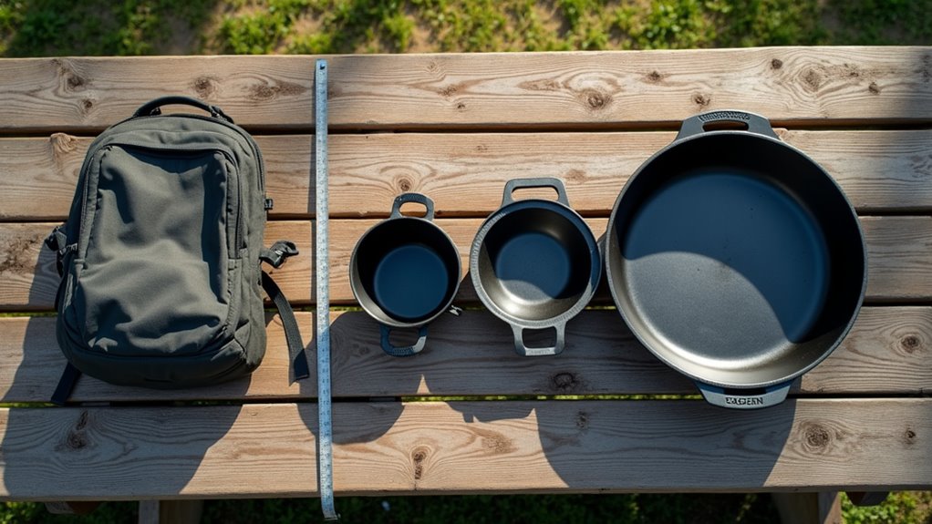 efficient camping cookware selection