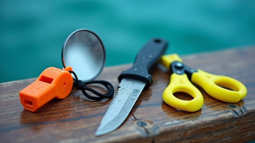 emergency signaling and cutting tools