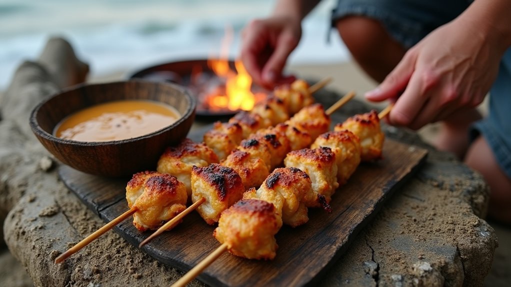 grilled chicken satay skewers