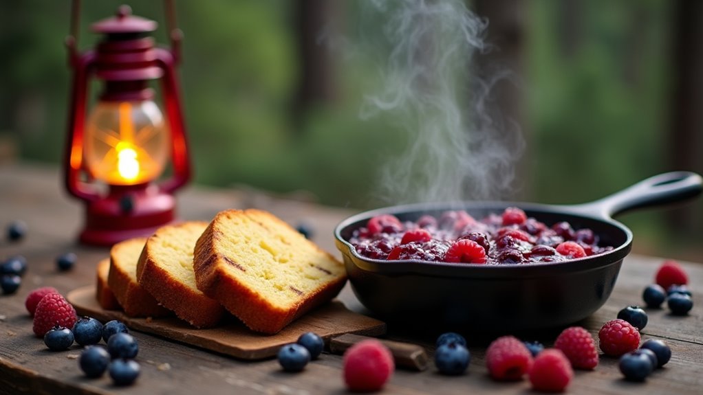 grilled pound cake with berry