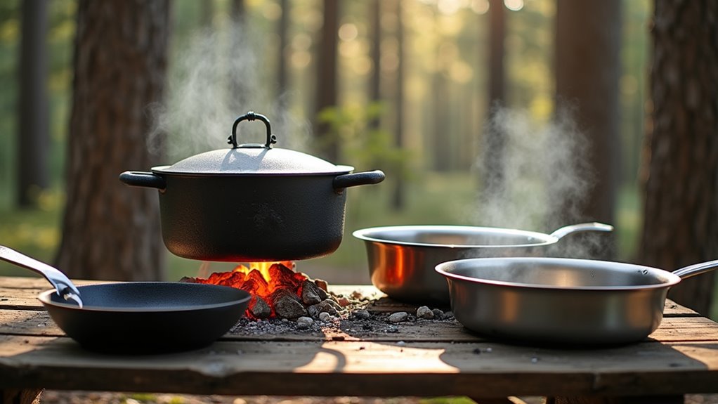 modern lightweight camp cookware