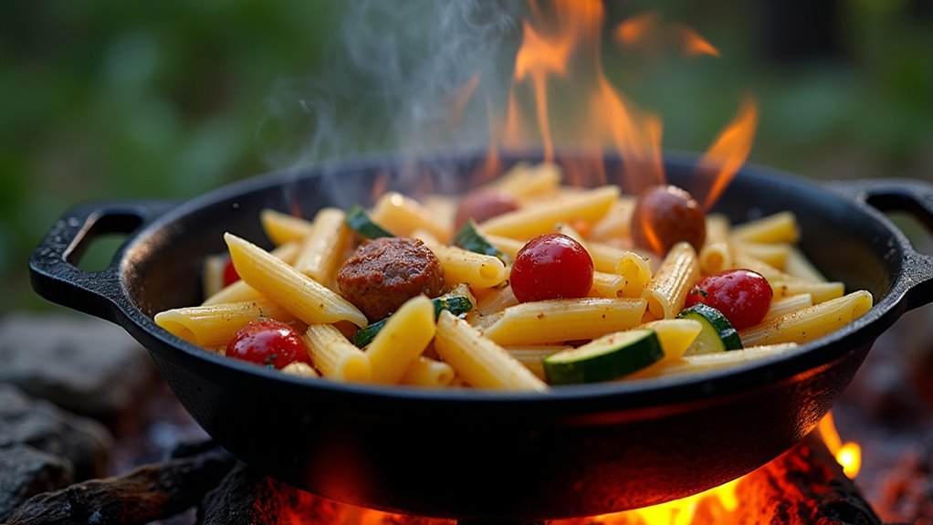 one pot camping pasta