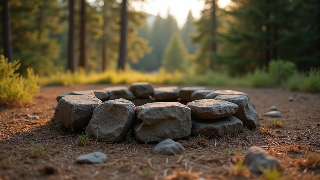 prepare site build fire ring