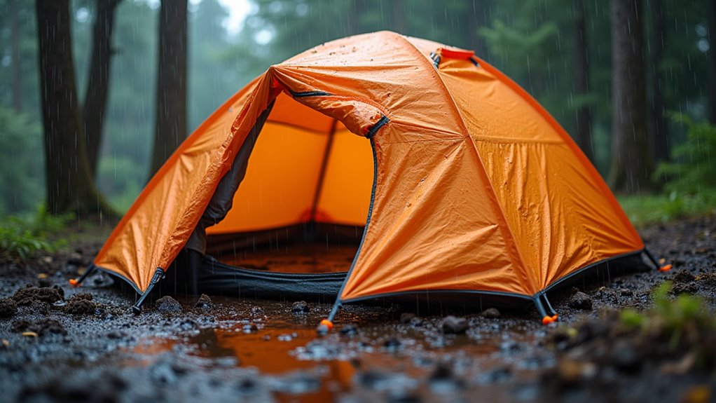proper tent setup and waterproofing