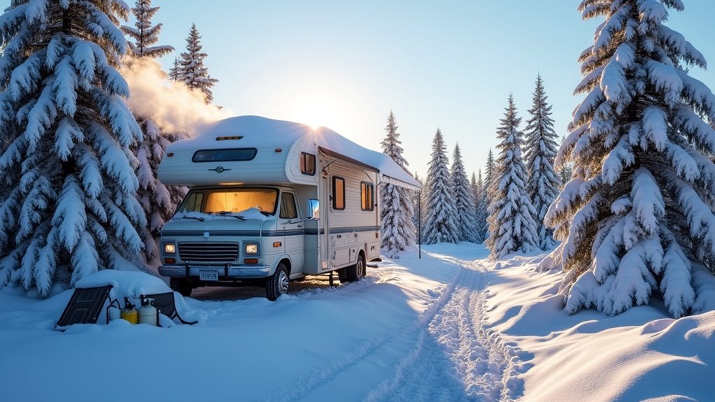 rv winter camping simplicity