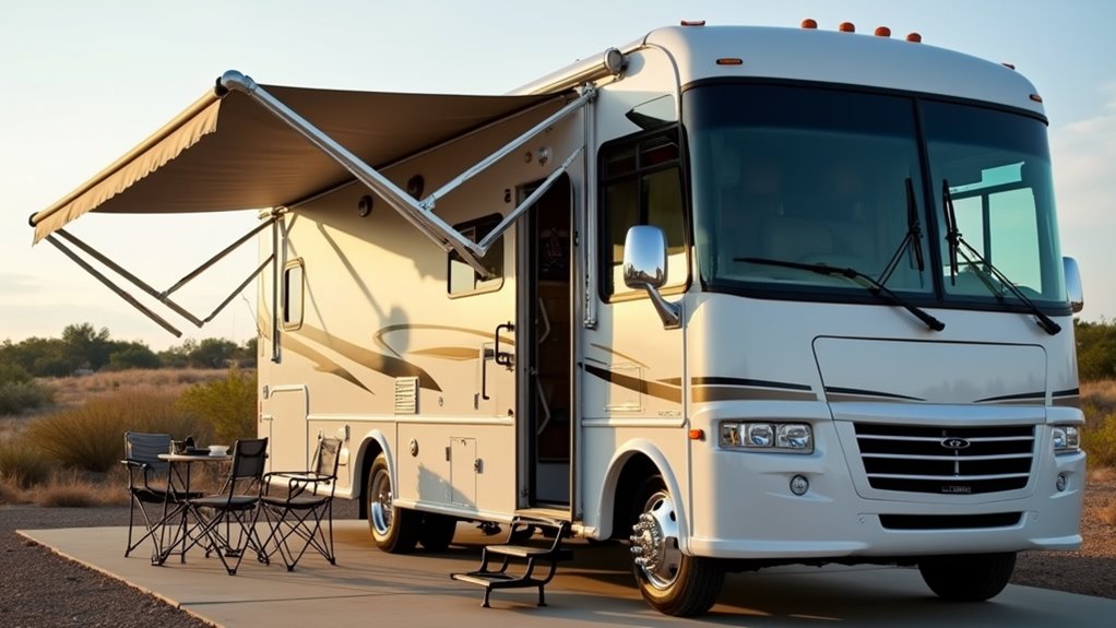 secure exterior items and awnings