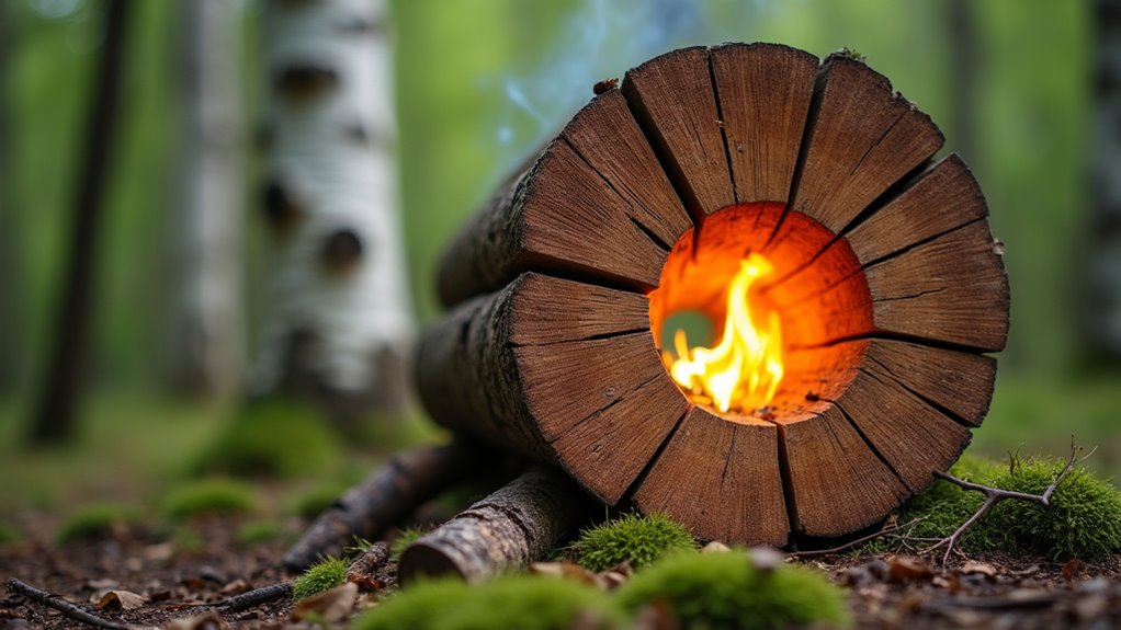 self feeding efficient campfire