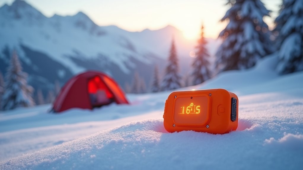 snow camping avalanche transceiver