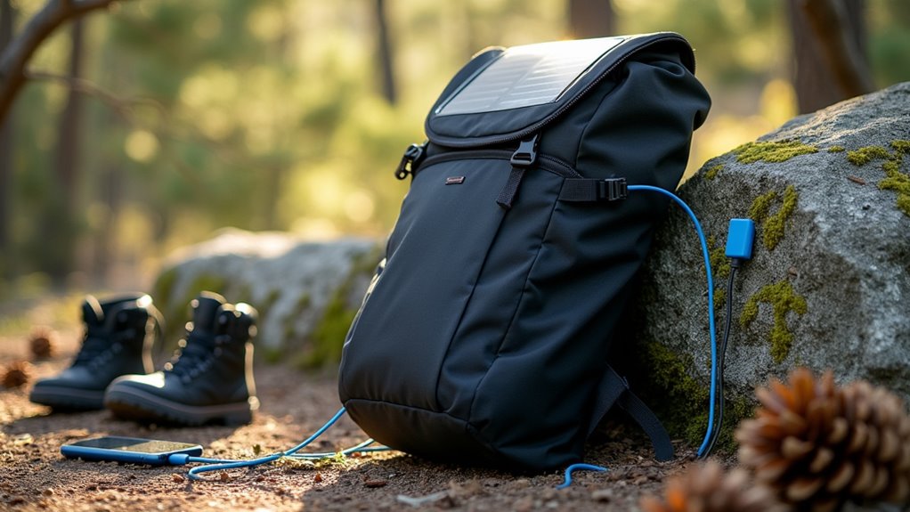 solar charging camping backpack