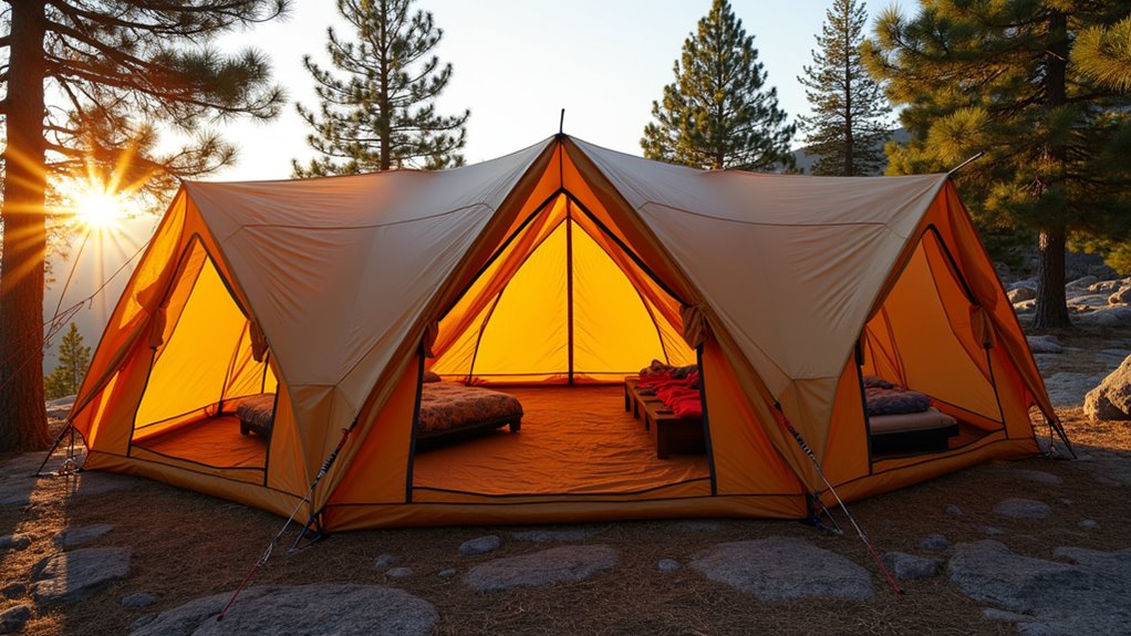 spacious portable camping shelter
