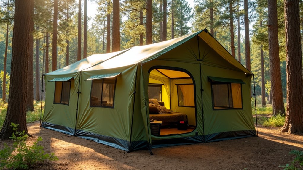 spacious standing family shelter