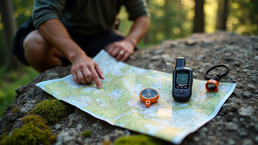 use maps and emergency devices