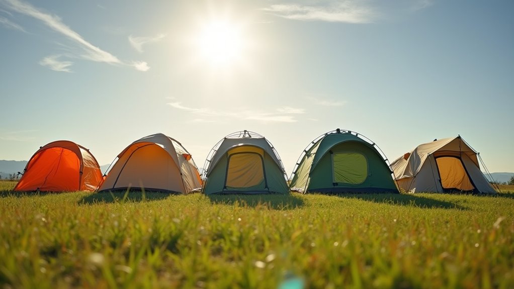 variety of camping tents