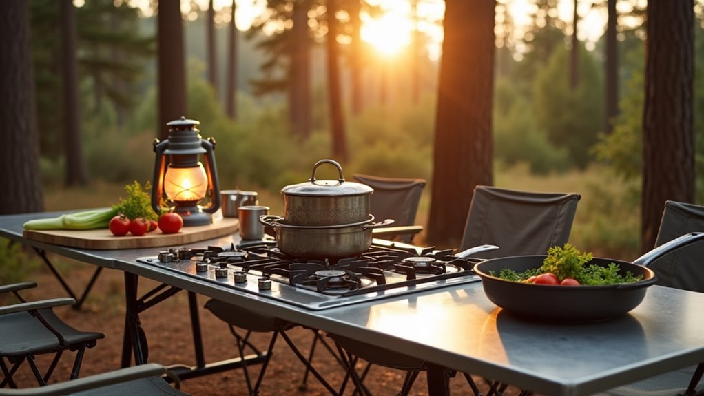 versatile camping kitchen setup