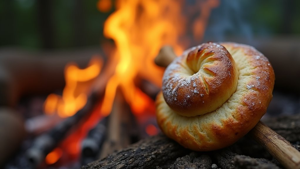 wrap dough around stick