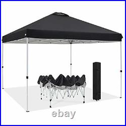 10X10FT Easy Pop Up Canopy Tent Instant Shelter with Wheeled Bag Black