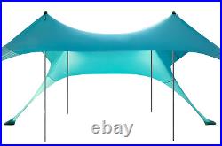 10X10' Beach Tent/UPF50+ Artistic Gazebo/Pop Up Canopy/Portable Sun Shelter hu03