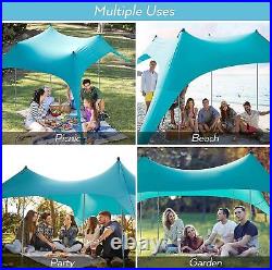 10X10' Beach Tent/UPF50+ Artistic Gazebo/Pop Up Canopy/Portable Sun Shelter hu05
