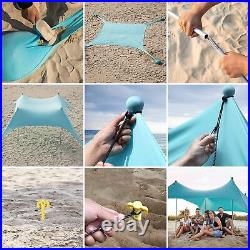 10X10' Beach Tent/UPF50+ Artistic Gazebo/Pop Up Canopy/Portable Sun Shelter hu05