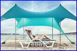 10X10' Beach Tent/UPF50+ Artistic Gazebo/Pop Up Canopy/Portable Sun Shelter hu08