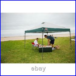 10 X 10 INSTANT CANOPY GAZEBO TENT Tan And Black Straight Leg Home Party Picnic