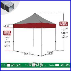 10' x10' EZ Pop Up Canopy Outdoor Straight Leg Folding Gazebo Shade Shelter Tent