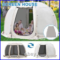 10'x10' Pop Up Patio Canopy Tent with Gauze mesh Gazebo Ez up Screen House Room