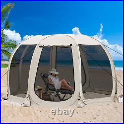 10'x10' Pop Up Patio Canopy Tent with Gauze mesh Gazebo Ez up Screen House Room