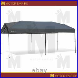 10'x20' Gray Central Lock Canopy Instant Shelter Easy Setup Water UV Resistant
