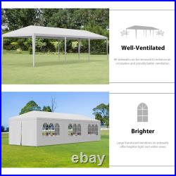 10'x30' Outdoor Canopy Tent Gazebo Shelter Party Event Tent withRemovable Sidewall