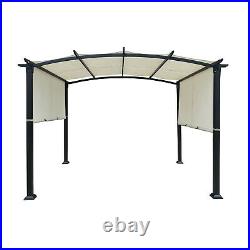 10'x8' Pergola Gazebo Canopy Outdoor Patio Garden Steel Frame Sun Shelter wit