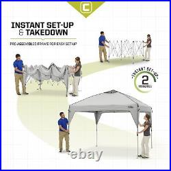 10' x 10' Instant Shelter Pop-Up Canopy Tent with Wheeled Carry Bag, Grey