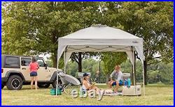 10' x 10' Instant Shelter Pop-Up Canopy Tent with Wheeled Carry Bag, Grey