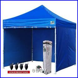 10 x 10 Outdoor Waterproof Instant Ez Pop Up Canopy Shade Tent +4 Side Walls