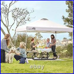 10' x 10' Pop Up Canopy Tent Instant Outdoor Canopy Easy Set-up Straight White