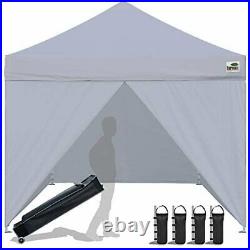 10 x 10 Pop up Canopy Commercial Outdoor Tent with 4 Zippered Sidewalls