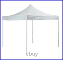 10' x 10' White Peak Straight Leg Portable Instant Shade Outdoor Canopy Steel