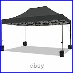 10' x 15' Commercial Canopy Tent Pop Up Instant Canopy Shelter with 10x15 Gray