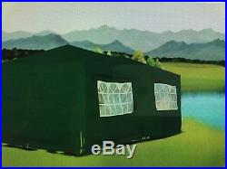 10' x 20' Green Easy Set Pop up Party Tent Canopy Gazebo with Windows & Walls